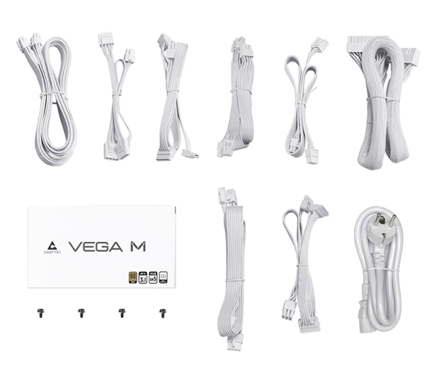Chieftec Vega M 1000W 80 Plus Gold White - 1503542 - zdjęcie 7